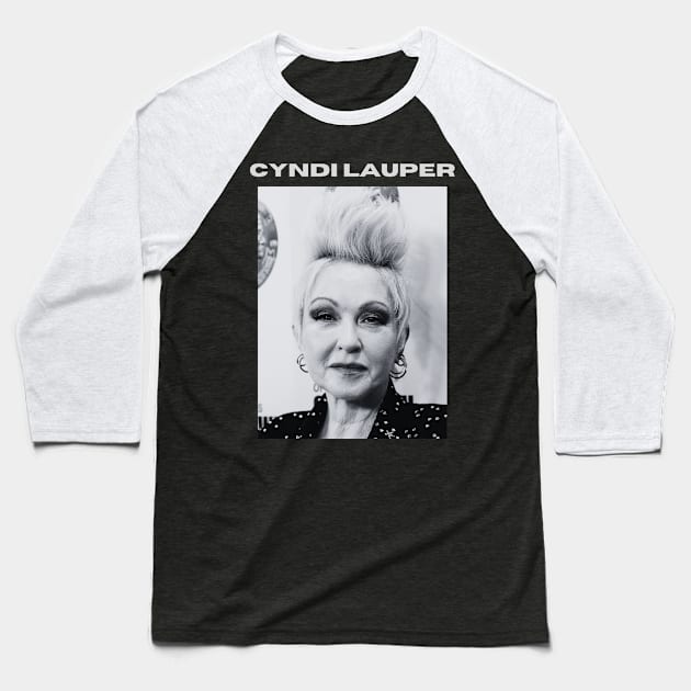 Cyndi Lauper Baseball T-Shirt by Cool Tee Men